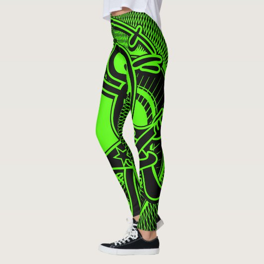 Pijnster-merk All-Over-Print Leggings (Links)