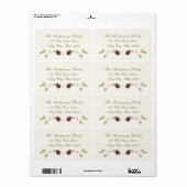 Pijnstok en Bloemlaurier en Bessen Etiket (Full Sheet)