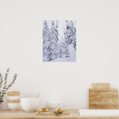 Pijnstokken met sneeuwbedekking poster (Keuken)