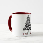 Pijnstructuur met naam mok (Voorkant links)