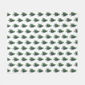 Pijnstructuur met sneeuwschilderende Waterverf Fleece Deken (Voorkant (Horizontaal))