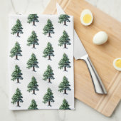 Pijnstructuur met sneeuwspatroon voor Waterverf Theedoek (Quarter Fold)