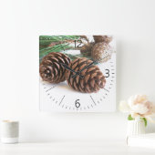 Pijntakjes en -kegels vierkante klok (Huis)