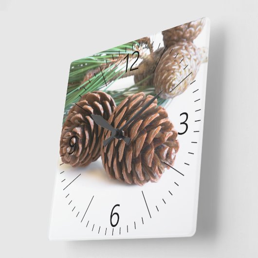 Pijntakjes en -kegels vierkante klok (Hoek)