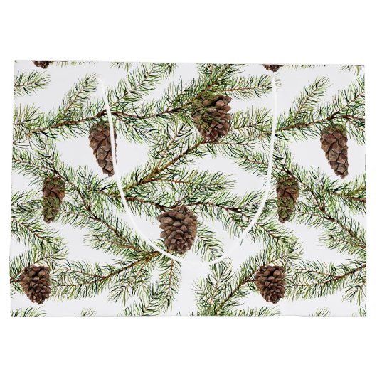 Pijntakken en -keien Kerstmis, nieuwjaar Groot Cadeauzakje (Achterkant)