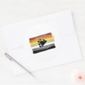 PIJNVLAG EN SYMBOOL VAN BEER RONDE STICKER (Envelop)