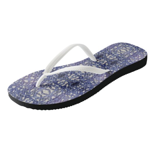 Pijp Blauw & Witte teenslippers (Schuin)
