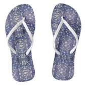 Pijp Blauw & Witte teenslippers (Voetbed)