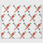 Pijp en moersleutel cadeaupapier (Vlak)