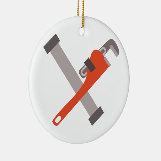 Pijp en sleutel keramisch ornament (Rechts)