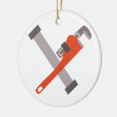 Pijp en sleutel keramisch ornament (Links)