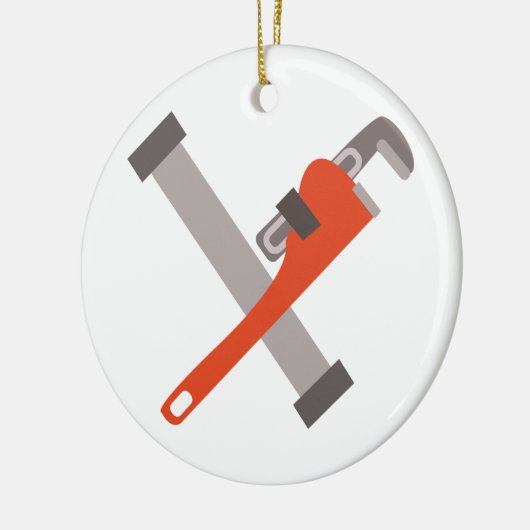 Pijp en sleutel keramisch ornament (Links)