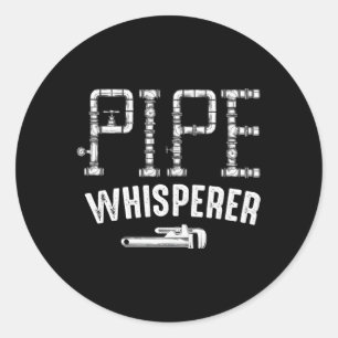 Pijp fluisteraar Waterpijp Master Loodgieter Ronde Sticker
