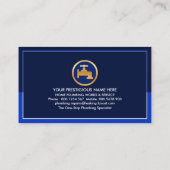 Pijp moersleutel kraan overstroming water visitekaartje (Achterkant)