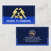 Pijp moersleutel kraan overstroming water visitekaartje (Voorkant / Achterkant)