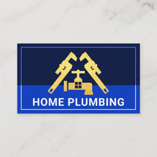 Pijp moersleutel kraan overstroming water visitekaartje (Voorkant)