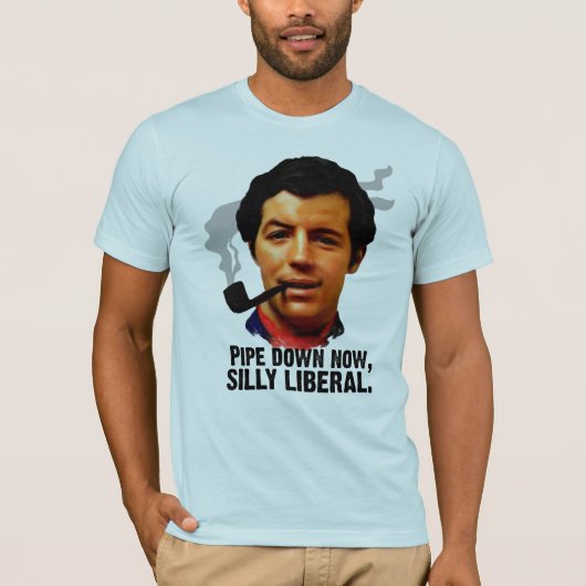 Pijp neer Nu, Gekke liberaal Shirt van de Retro (Voorkant)