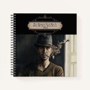 Pijp Pet Man Plato Quote Black Journal Notitieboek