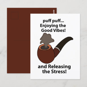 Pijp roken Geniet van de goede vibes Pijp roken Briefkaart