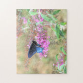 Pijpbloempages op vlinderstruik legpuzzel (Verticaal)