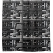 Pijpen en afsluiters douchegordijn (Voorkant)