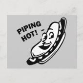 PIJPEN HOT! Retro Hot Dog - zwart en wit Briefkaart (Voorkant)