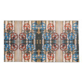 Pijpen met rode en blauwe kleppen groot patroon kussensloop (Achterkant)