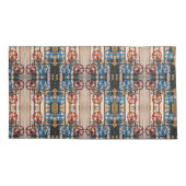 Pijpen met rode en blauwe kleppen klein patroon kussensloop (Achterkant)