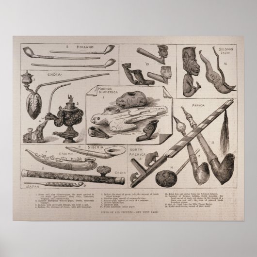 Pijpen van alle volkeren poster (Voorkant)