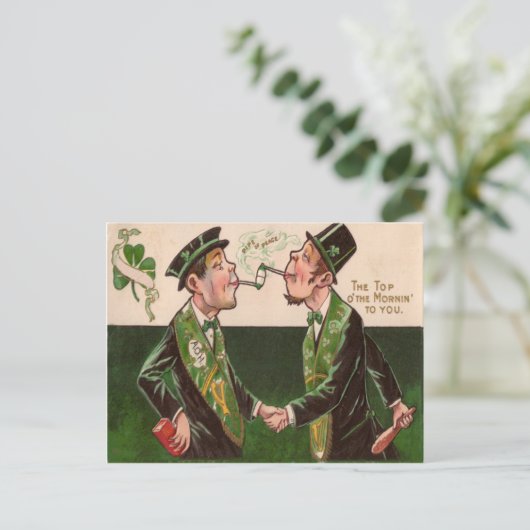 Pijpen van de Vrede St Patrick's Day Kaart (Staand voorkant)