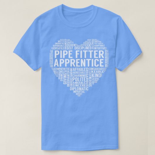 Pijpfitter leerling hart t-shirt (Design voorkant)