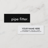 pijpfitter. mini visitekaartje (Voorkant / Achterkant)
