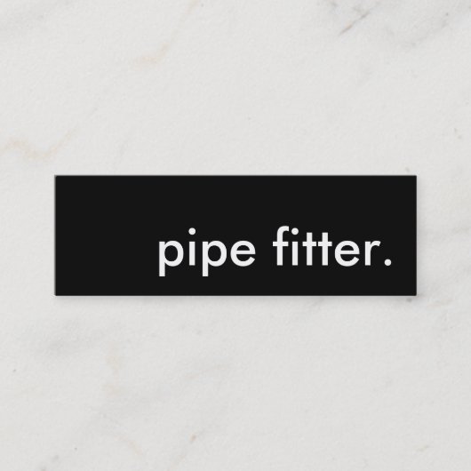 pijpfitter. mini visitekaartje (Voorkant)