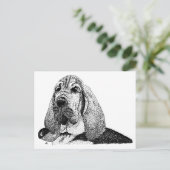 pijphond briefkaart (Staand voorkant)