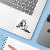 pijphond sticker (Laptop met iPhone)