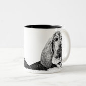 pijphond tweekleurige koffiemok (Voorkant rechts)