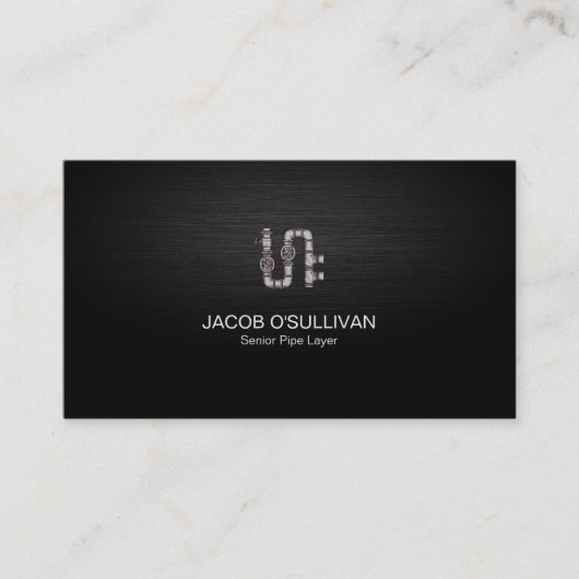 Pijplaagfitter loodgieterswerk visitekaartje (Voorkant)