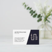 Pijplaagfitter loodgieterswerk visitekaartje (Staand voorkant)