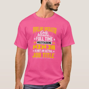 Pijplasser Baan Titel Loodgieter Stoomfitter T-shirt