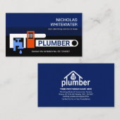 Pijpleiding Blauwe waterleiding Visitekaartje (Voorkant / Achterkant)