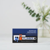 Pijpleiding Blauwe waterleiding Visitekaartje (Staand voorkant)