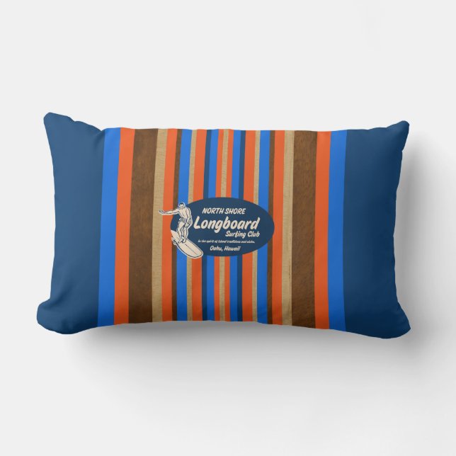 Pijpleiding Hawaii Surfboard Omkeerbare lumbar Pil Kussen (Voorkant)