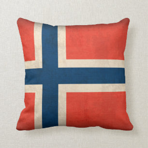 Pijpleiding met vlag van Noorwegen Kussen