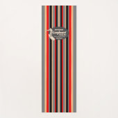 Pijpleiding Surfboard Hawaiian Striped Grey Yogamat (Voorkant)