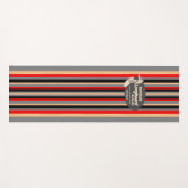 Pijpleiding Surfboard Hawaiian Striped Grey Yogamat (Voorkant (horizontaal))