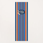 Pijpleiding Surfboard Hawaiian Striped Royal Blue Yogamat (Voorkant)