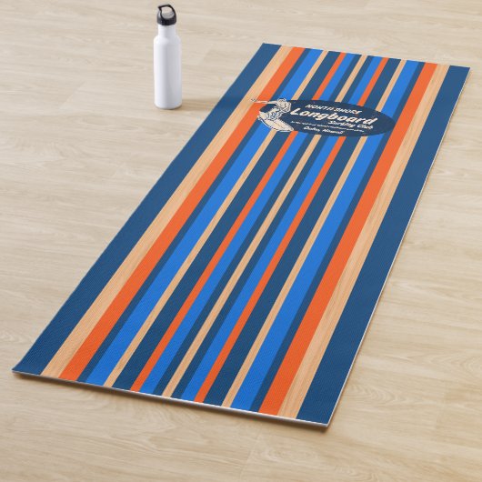 Pijpleiding Surfboard Hawaiian Striped Royal Blue Yogamat (In situ)