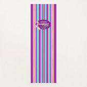 Pijpleiding Surfboard Hawaiian Striped Violet Yogamat (Voorkant)