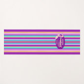 Pijpleiding Surfboard Hawaiian Striped Violet Yogamat (Voorkant (horizontaal))