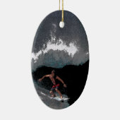 Pijpleiding Surfer-kerstversiering Keramisch Ornament (Rechts)